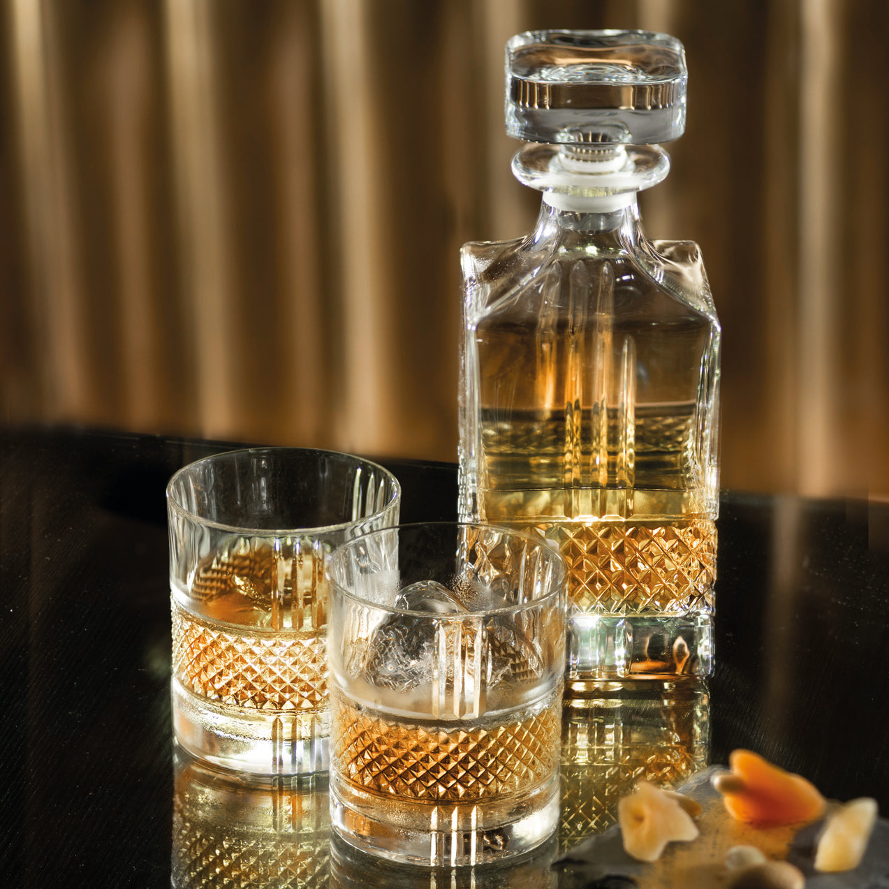 RCR brillante whisky set (1 decanter + 6 tumbler)